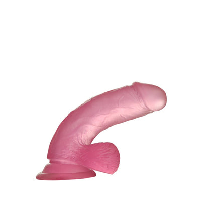 4-6"" Jelly Studs Crystal Dildo Small Pink-4