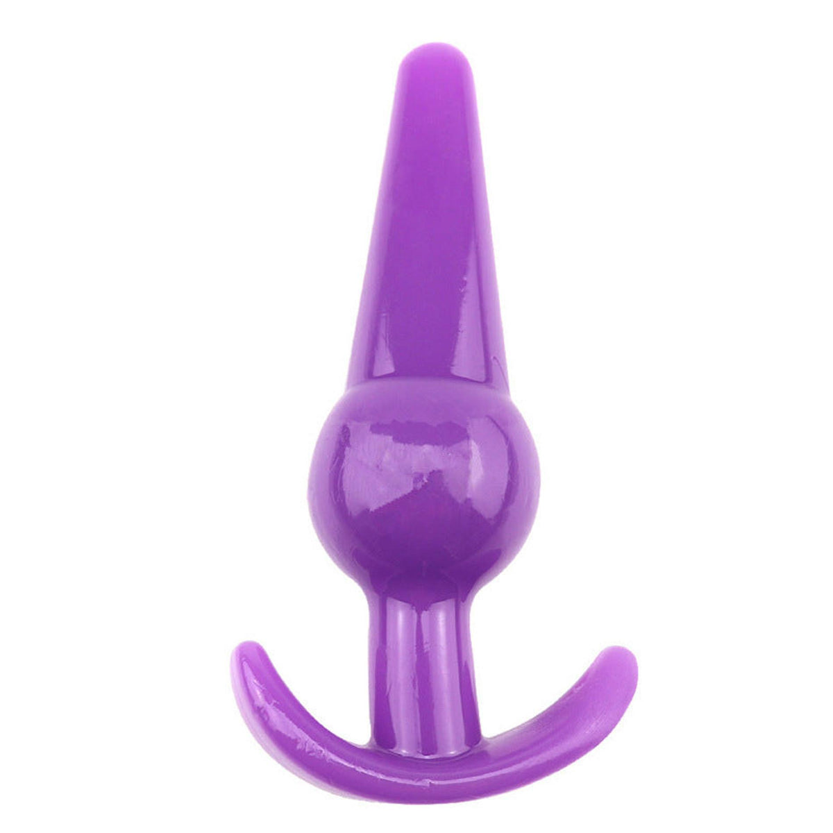 3-Korek analny elastyczny TPE Lovesecret Sensual fioletowy 12,6 cm-3