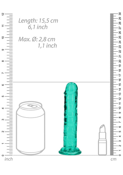 1-Dildo żelowe realistyczne z przyssawką przezroczyste RealRock 14,5 cm-1