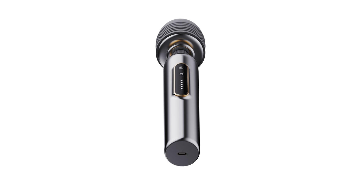 5-Masażer wand metaliczny silikonowy B Series Cute USB 24 cm-5