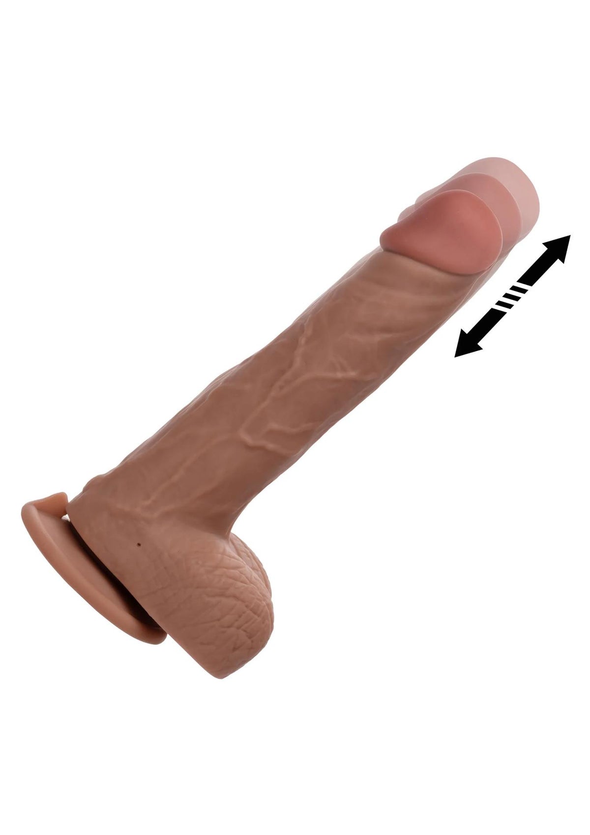 3-Wibrator realistyczny Thrusting Jack Hammer Calexotics karmelowy 21 cm-3