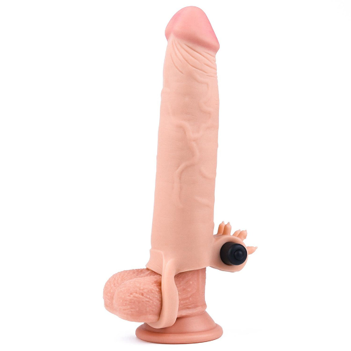 2-Add 3"" Pleasure X Tender Vibrating Penis Sleeve-2