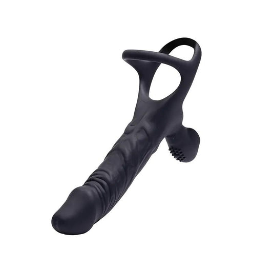 2-Dildo wibrujące do podwójnej penetracji Fantasy Hephaestus USB 19,5 cm-2