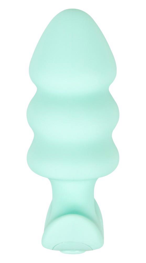 5-Mini korek analny wibrujący Cuties zielony USB-5