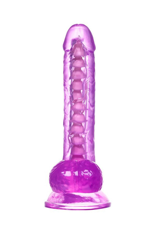 2-Elastyczne realistyczne dildo Celiam A Toys fioletowe 20,5 cm-2