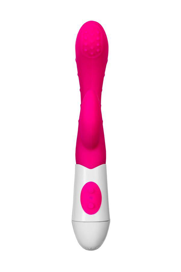 3-Wibrator króliczek Nessy A Toys silikonowy różowy 20 cm-3