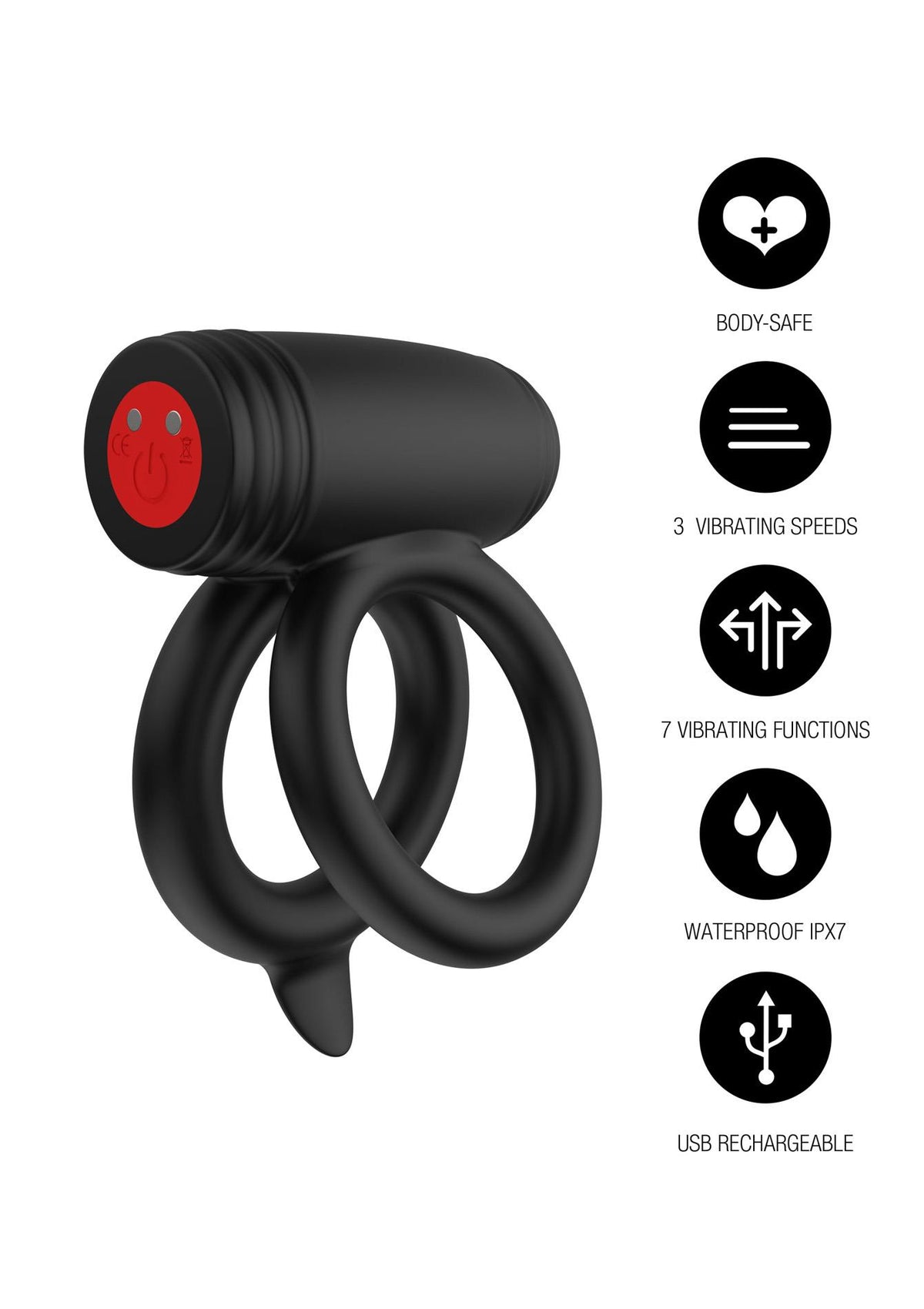 5-Podwójny pierścień wibrujący Elite Power Twin Hidden Desire 10 trybów-5