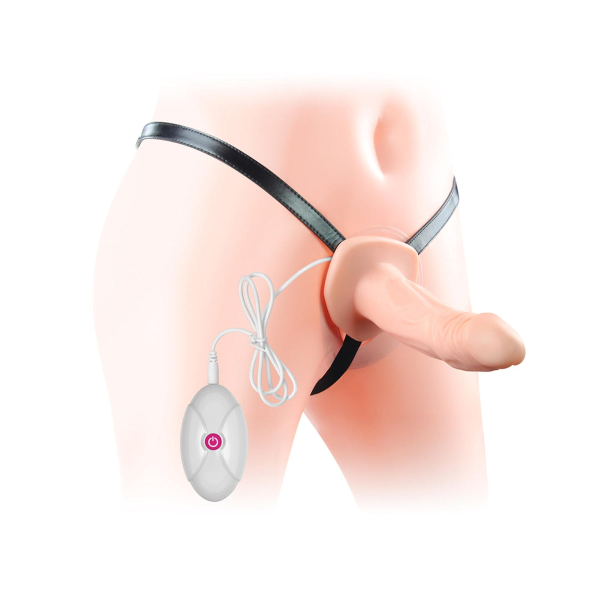 3-Vibrating Unisex Hollow Strap On-3