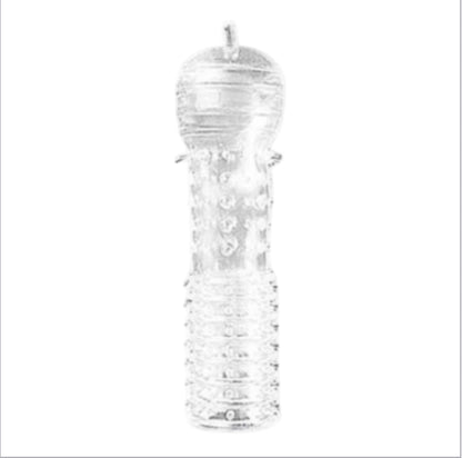 1-Transparentny rękaw na penisa z wypustkami Lovesecret 12,5 cm-1