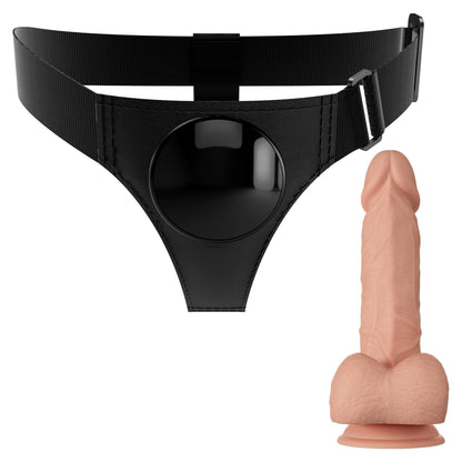 5-Uprząż strap-on majtkowa Pretty Love Jerry z dildo cielistym 19 cm-5