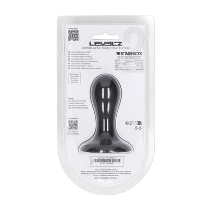 4-Korek analny z grzechotką Levelz silikonowy S czarny 8,5 cm-4