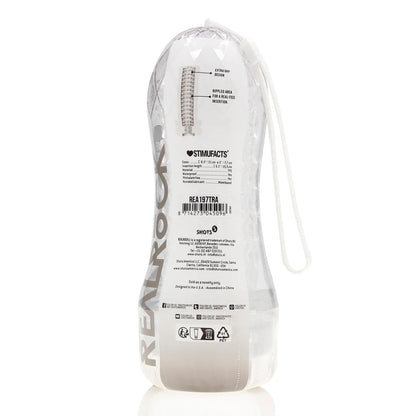10-Masturbator teksturowany Easy Rider RealRock transparentny 21 cm-10