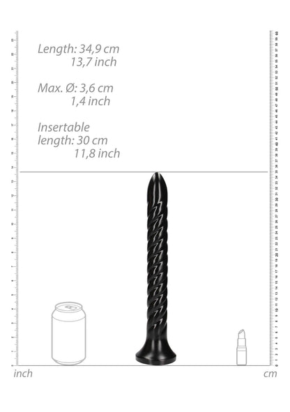 4-Wąż analny spiralny Ouch! 30 cm czarny-4