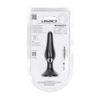 1-Smukły korek analny Levelz Level 2 silikonowy czarny S-1