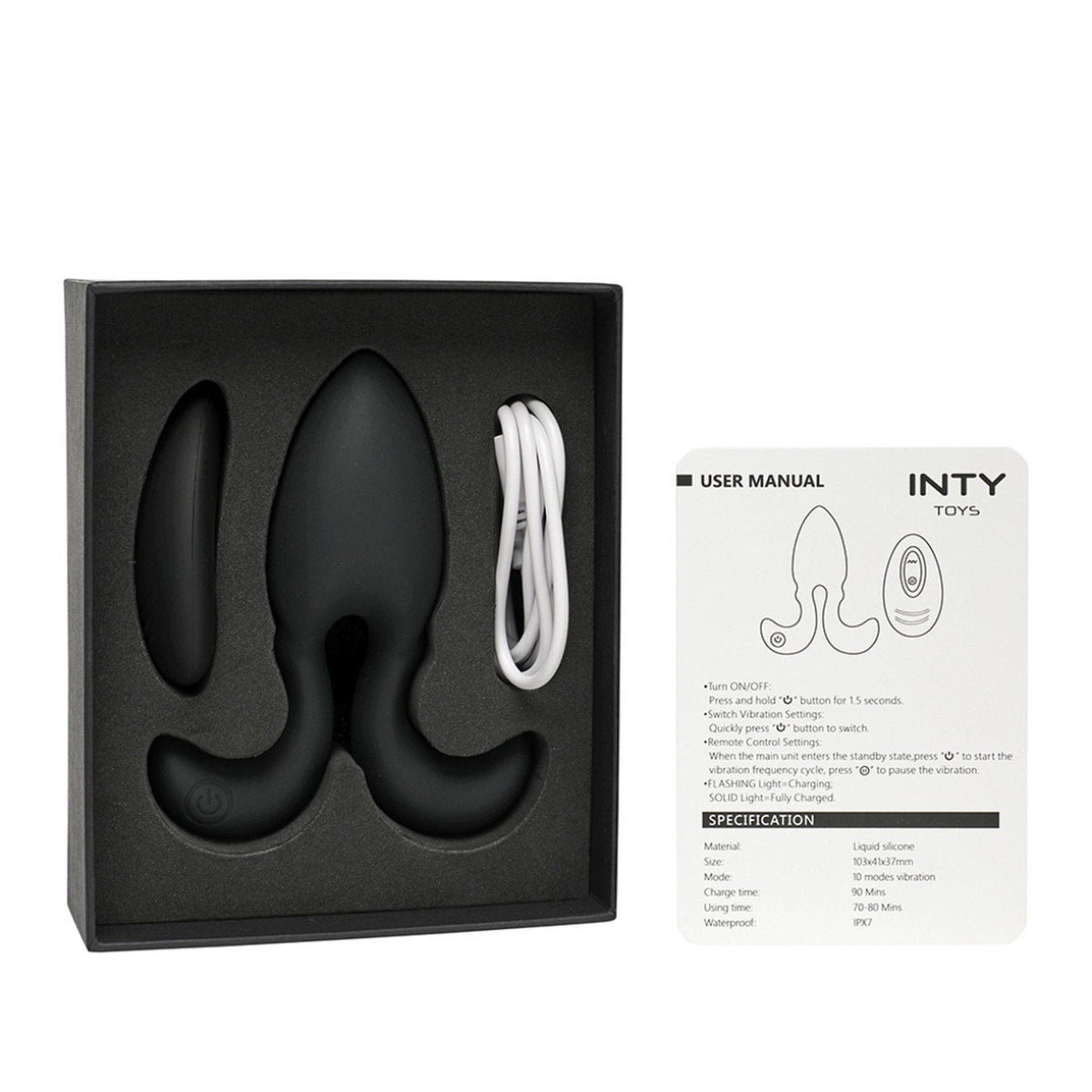 4-Wibrator analny INTY Toys Blade silikonowy USB z pilotem-4