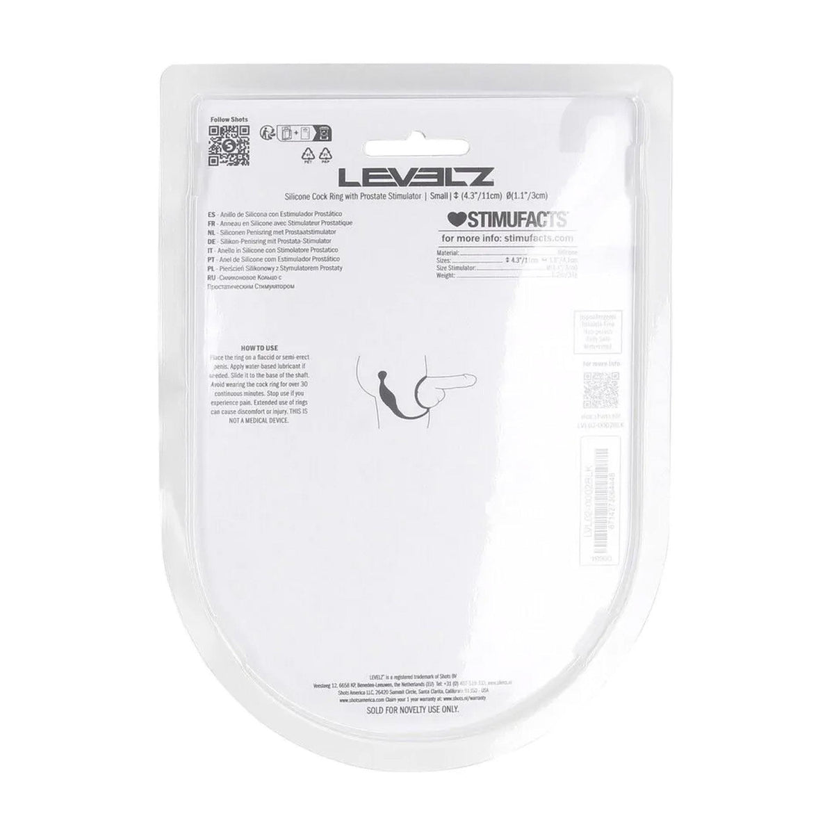 3-Pierścień erekcyjny silikonowy z stymulatorem prostaty Levelz S czarny 11cm-3