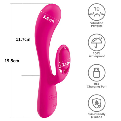 3-Wibrator króliczek silikonowy Lovetoy LAllure Swirl USB 20 cm-3