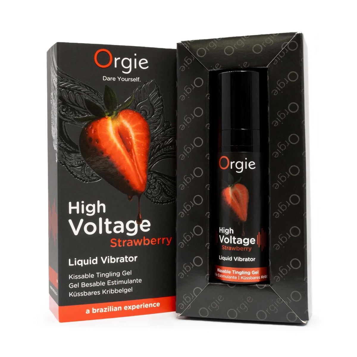 3-Wibrujący Żel Intymny Orgie High Voltage Truskawkowy 15ml-3
