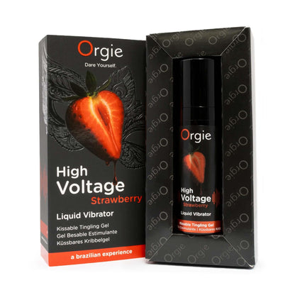 3-Wibrujący Żel Intymny Orgie High Voltage Truskawkowy 15ml-3