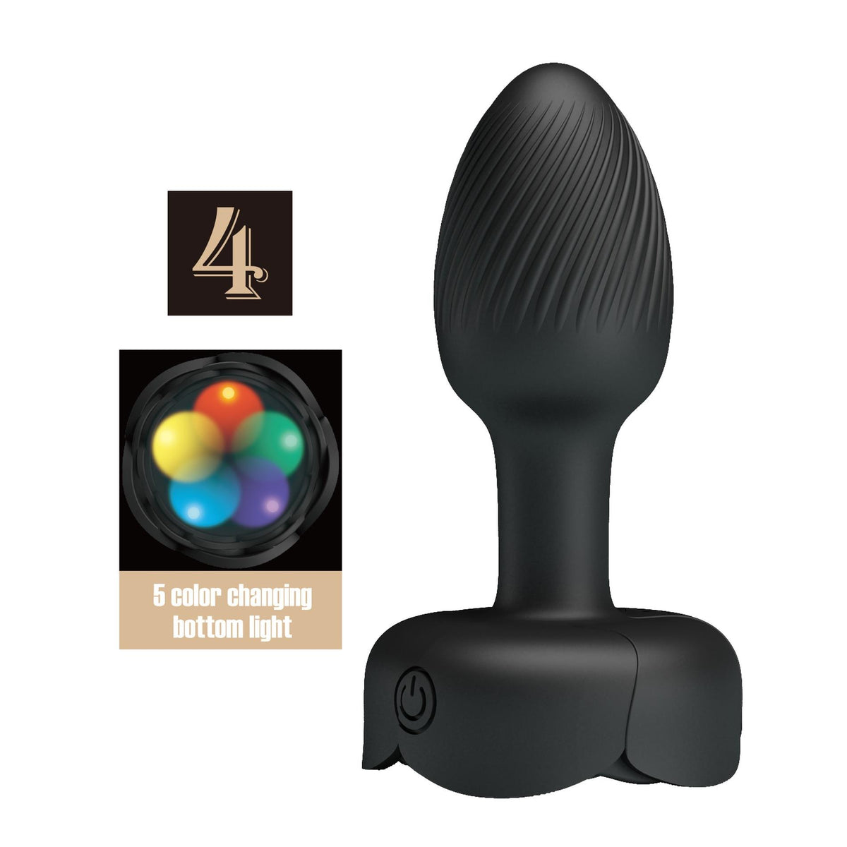 1-Korek analny wibrujący Pretty Love Olman silikonowy LED 10 wibracji-1