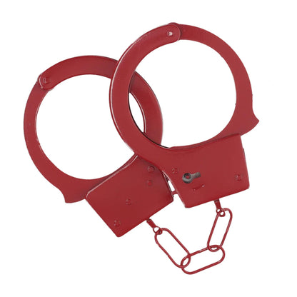 3-Kajdanki metalowe Ouch! czerwone 24 cm-3