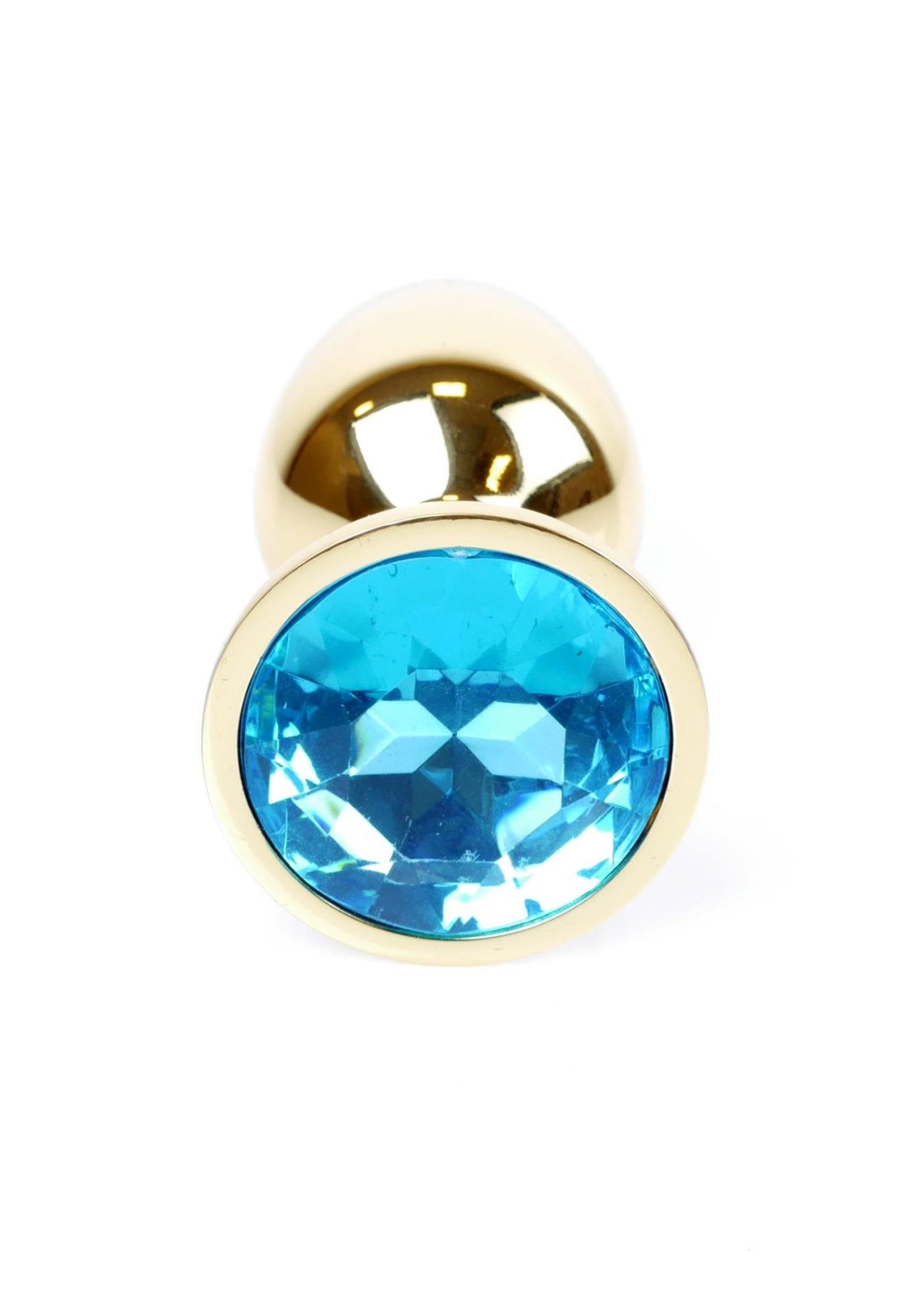4-MyLove Toys - Złoty Plug Jewellery - Jasnoniebieski-4