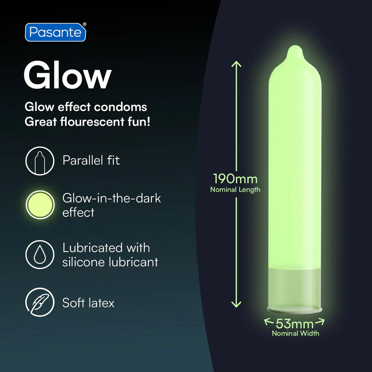 3-Prezerwatywy świecące w ciemności Pasante Glow 12 szt-3