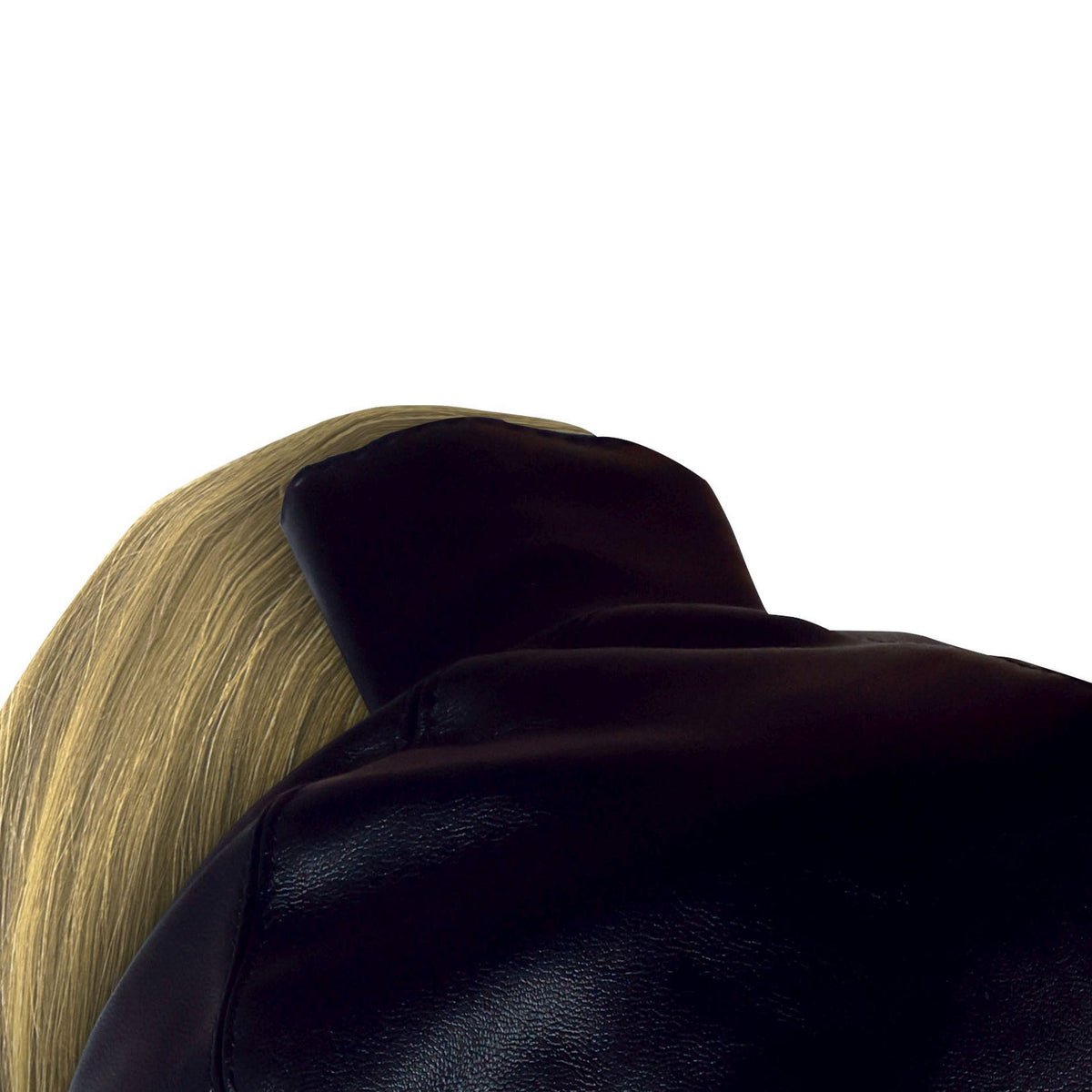 3-Maska BDSM z blond kucykiem Ouch! czarna 55 cm-3