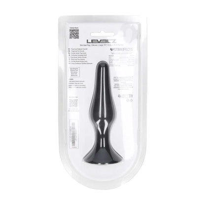 1-Smukły silikonowy korek analny Levelz L czarny 12,5 cm-1