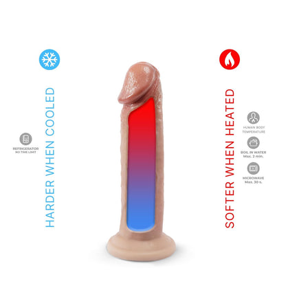 3-Dildo realistyczne silikonowe Silexd Real Skin 19 cm cieliste-3