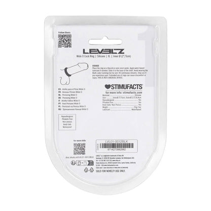 1-Pierścień erekcyjny silikonowy Levelz XL czarny 50 mm-1