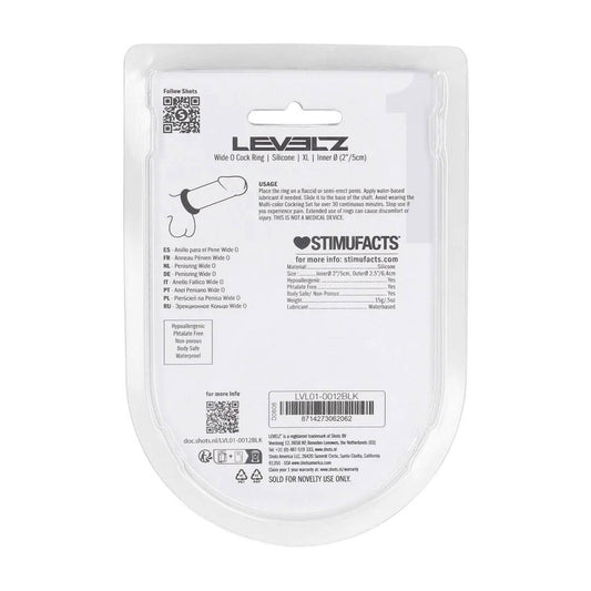 1-Pierścień erekcyjny silikonowy Levelz XL czarny 50 mm-1