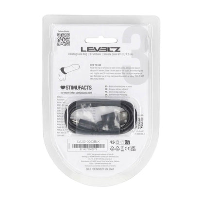 4-Pierścień erekcyjny wibrujący silikonowy Levelz Level 3 czarny 6,3cm-4