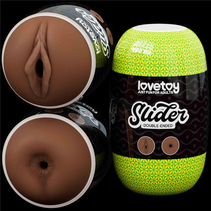 1-Slider Double-Ended Masturbator Vagina and Anus-1