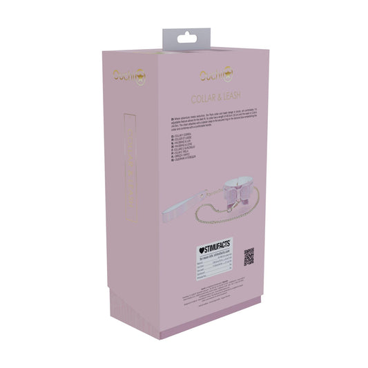 1-Paris Collection - Collar with Leash - Pink-1