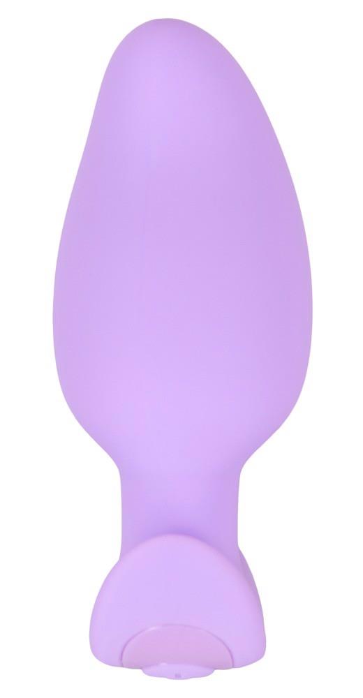 5-Korek analny wibrujący Cuties fioletowy USB 8 cm-5