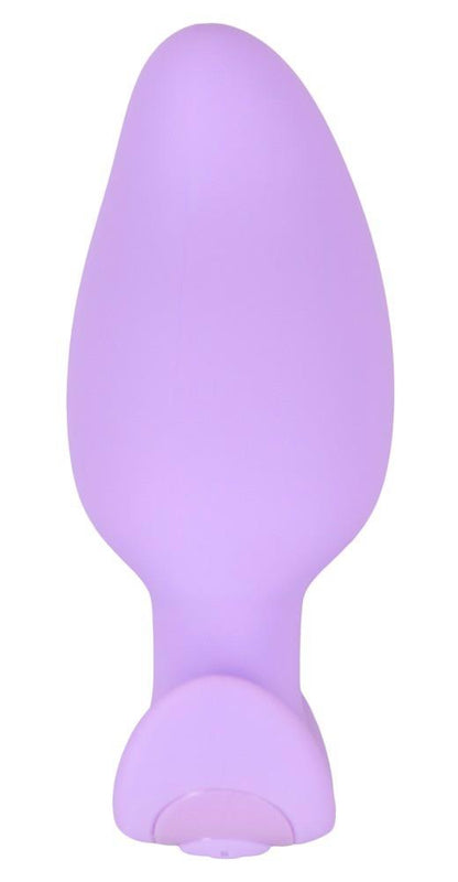 5-Korek analny wibrujący Cuties fioletowy USB 8 cm-5