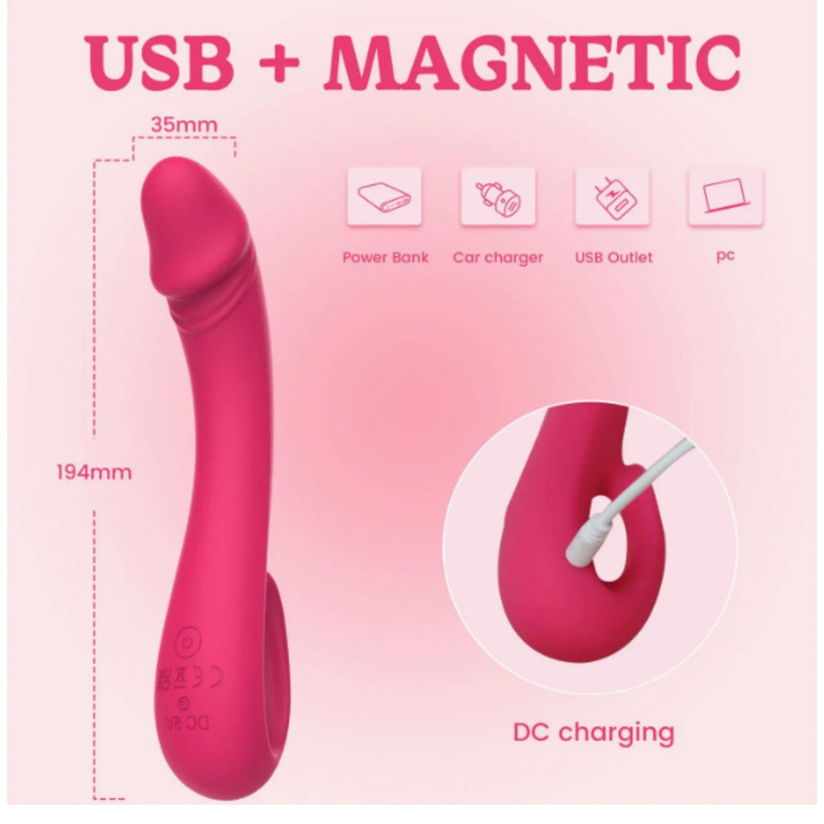 3-Wibrator punktu G Vibey elastyczny różowy USB 19 cm-3