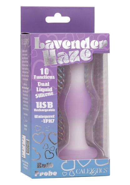 9-Silikonowy wibrujący korek analny Calexotics Lavender Haze fioletowy-9