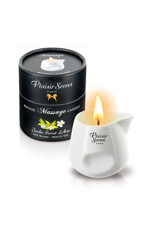 1-Świeca do masażu Plaisir Secret biała herbata 80 ml-1