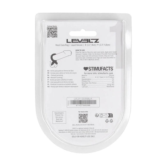 1-Pierścień erekcyjny silikonowy Levelz czarny 8 cm-1