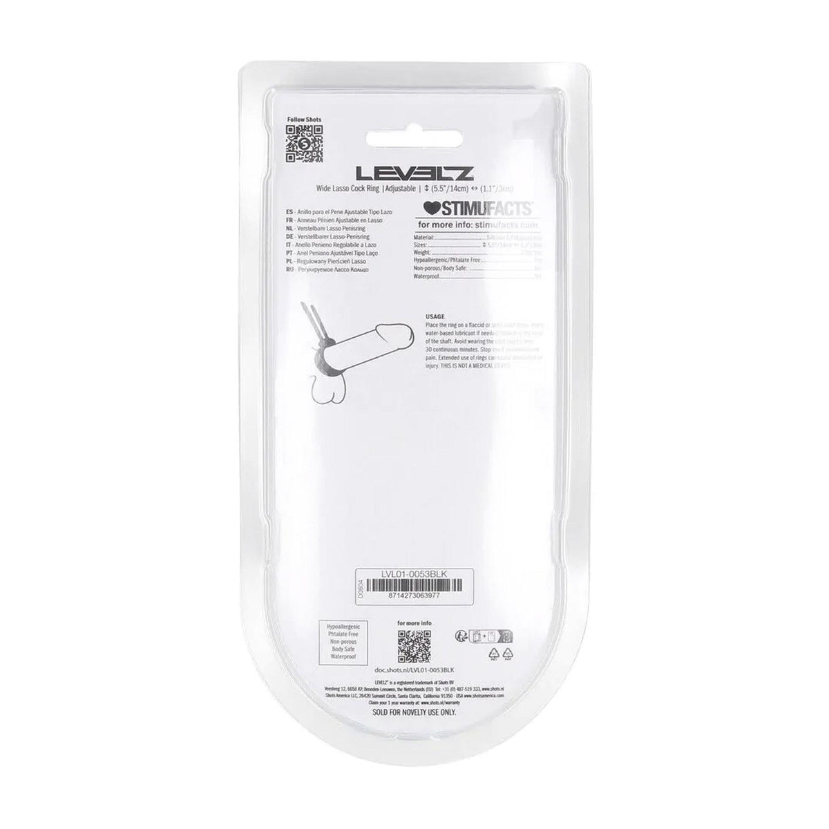 2-Pierścień erekcyjny Levelz regulowany silikonowy lasso czarny 14 cm-2