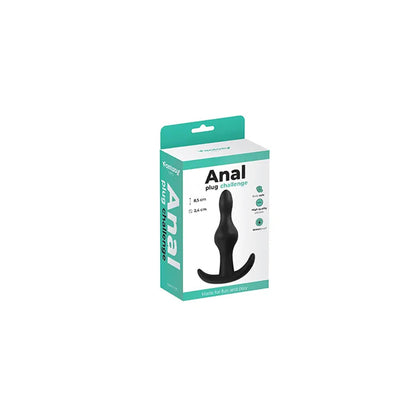 2-Korek analny silikonowy Fantasy czarny 8,5 cm-2