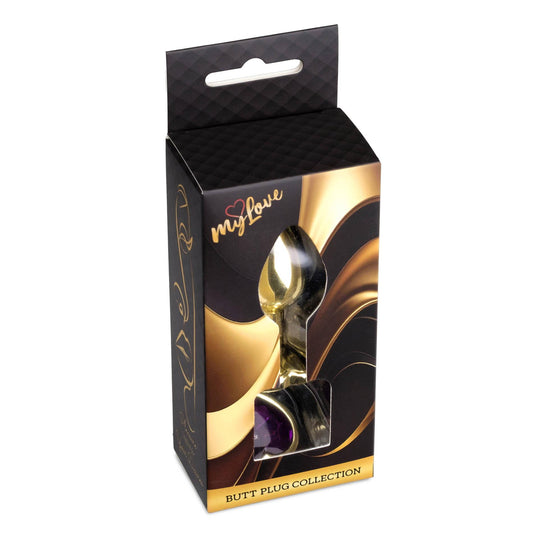 2-MyLove Toys - Jewellery Gold  Heart PLUG- Purple-2