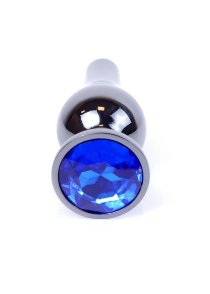 5-Biżuteria analna stalowa z diamentem MyLove Toys ciemnoniebieska 9,5 cm-5