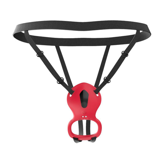 2-Teazers - Wearable Clitoral Stimulator Harness - Red-2