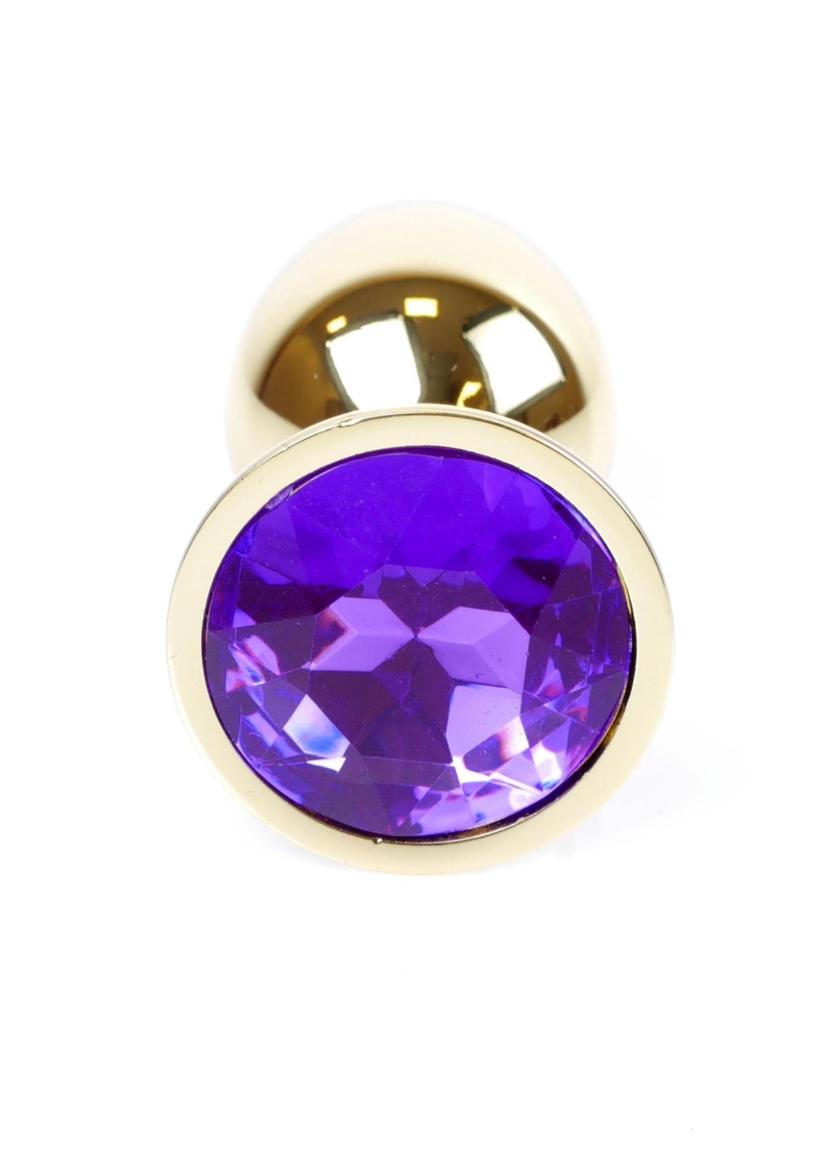 1-Biżuteria analna ze stali MyLove Toys fioletowa diament 7 cm-1