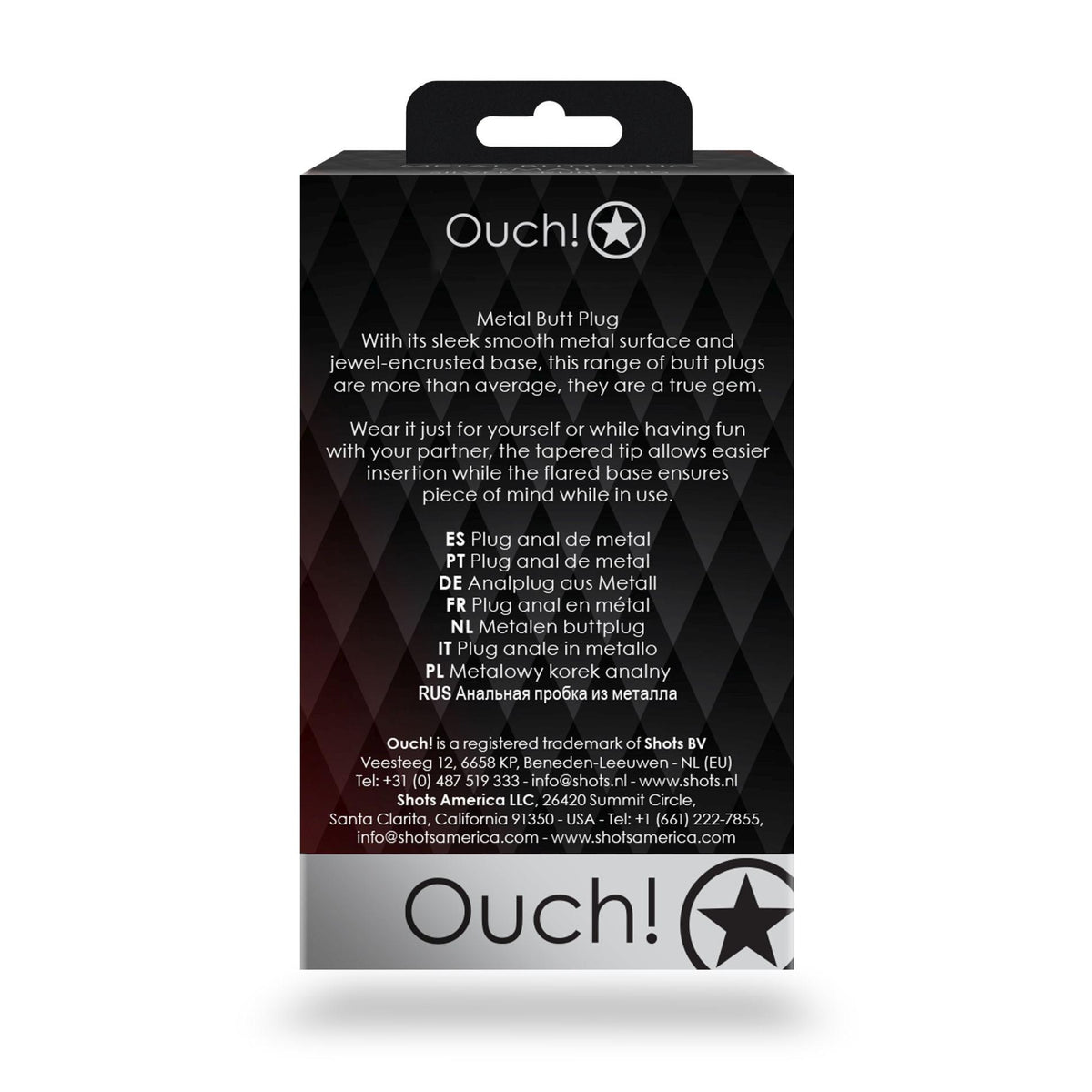 9-Aluminiowy korek analny Heart Gem Ouch średni 7 cm-9