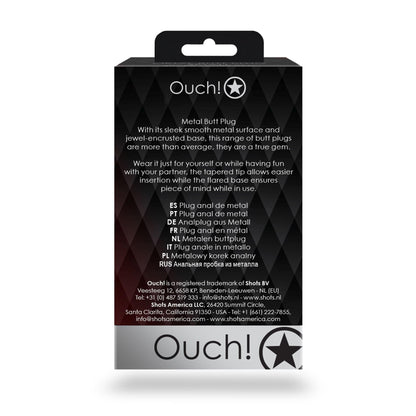 9-Aluminiowy korek analny Heart Gem Ouch średni 7 cm-9