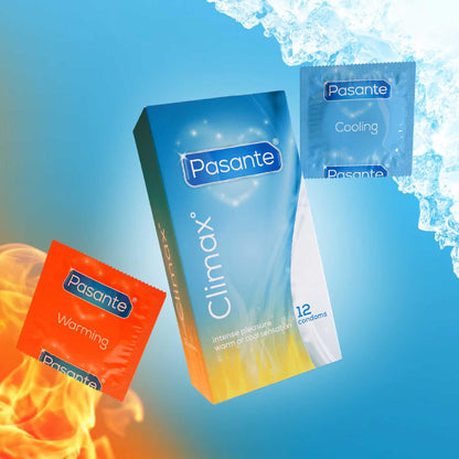 3-Prezerwatywy Pasante Climax prążkowane rozgrzewająco chłodzące 12 szt-3